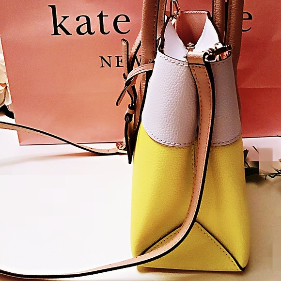 Kate Spade Cameron Street Satchel White/Yellow.NWT - Picture 14 of 14
